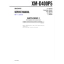 Sony XM-D400P5 (serv.man2) Service Manual