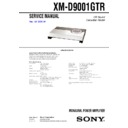 Sony XM-D9001GTR Service Manual