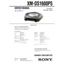 Sony XM-DS1600P5 Service Manual