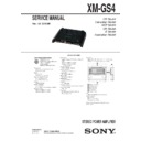 Sony XM-GS4 Service Manual
