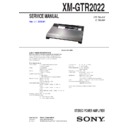Sony XM-GTR2022 Service Manual