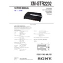 Sony XM-GTR2202 Service Manual