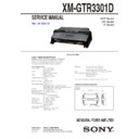 Sony XM-GTR3301D Service Manual