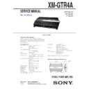 Sony XM-GTR4A Service Manual