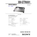 Sony XM-GTR6001 Service Manual