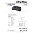 Sony XM-GTX1302 Service Manual