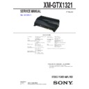 Sony XM-GTX1321 Service Manual
