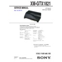 Sony XM-GTX1821 Service Manual
