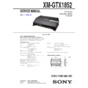 Sony XM-GTX1852 Service Manual