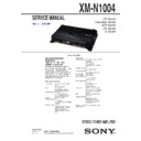 Sony XM-N1004 Service Manual