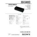 Sony XM-S400D Service Manual