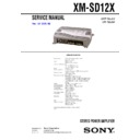 Sony XM-SD12X Service Manual
