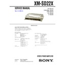 Sony XM-SD22X Service Manual
