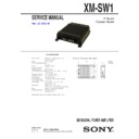 Sony XM-SW1 Service Manual