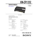 Sony XM-ZR1252 Service Manual