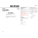 Sony XM-ZR1852 (serv.man2) Service Manual