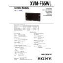 Sony XMM-R5WL, XVM-F65WL Service Manual