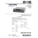 Sony XR-1100 Service Manual