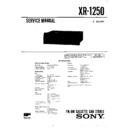 Sony XR-1250 Service Manual