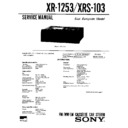 Sony XR-1253, XRS-103 Service Manual