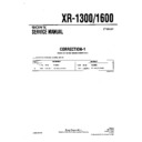 Sony XR-1300, XR-1600 Service Manual