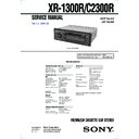 Sony XR-1300R, XR-2300R, XR-C2300R Service Manual