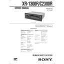 Sony XR-1300R, XR-C2300R Service Manual