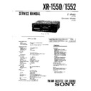Sony XR-1550, XR-1552 Service Manual