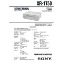 Sony XR-1750, XR-P200, XR-T200 Service Manual