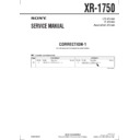 Sony XR-1750 Service Manual