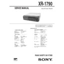 Sony XR-1790 (serv.man2) Service Manual
