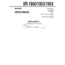Sony XR-1800, XR-1803, XR-1804 (serv.man2) Service Manual