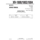 Sony XR-1800, XR-1803, XR-1804 (serv.man4) Service Manual