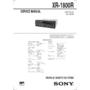 Sony XR-1800R Service Manual