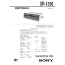 Sony XR-1890 Service Manual