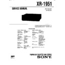 Sony XR-1951 Service Manual