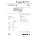 Sony XR-2750, XR-2753 Service Manual