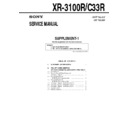 Sony XR-3100R, XR-C33R (serv.man2) Service Manual