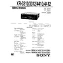 Sony XR-3310, XR-3312, XR-4410, XR-4412 Service Manual