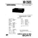 Sony XR-3503 Service Manual