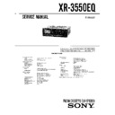 Sony XR-3550EQ Service Manual