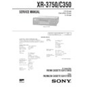 Sony XR-3750, XR-3758, XR-3759, XR-7750, XR-C350, XRS-888 (serv.man2) Service Manual