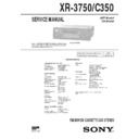 Sony XR-3750, XR-3758, XR-3759, XR-7750, XR-C350, XRS-888 Service Manual