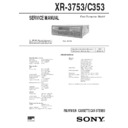 Sony XR-3753, XR-C353 Service Manual