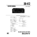 Sony XR-412 Service Manual