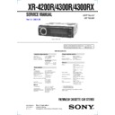Sony XR-4200R, XR-4300R, XR-4300RX Service Manual