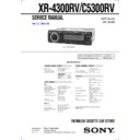 Sony XR-4300RV, XR-C5300RV Service Manual
