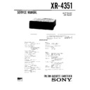 Sony XR-4351 Service Manual