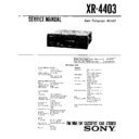 Sony XR-4403 Service Manual