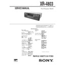 Sony XR-4803 Service Manual